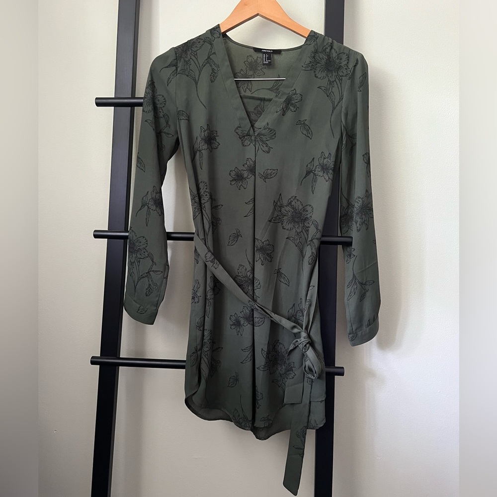 Green Floral Dress (S)